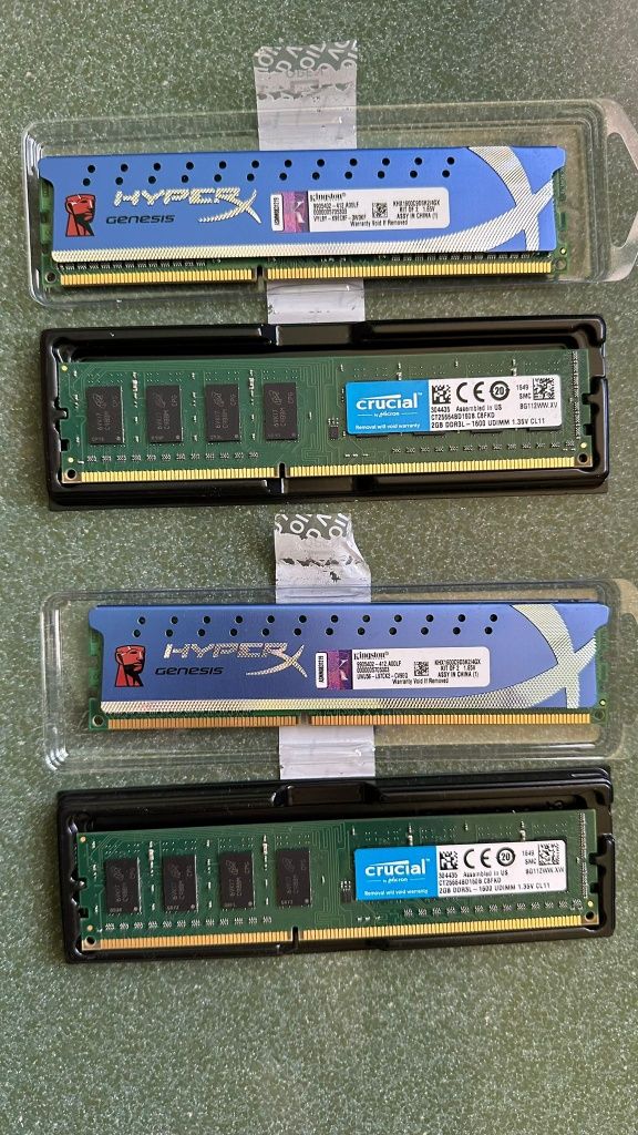 2x2 Gb Ram DDR 3 1600 Mhz