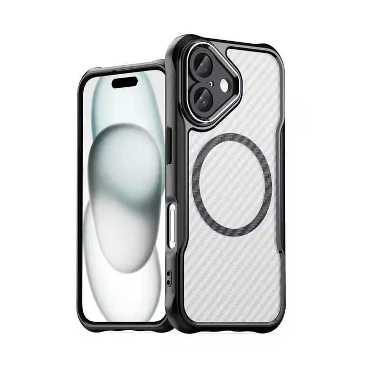 Husa iPhone 16 cu insertii carbon