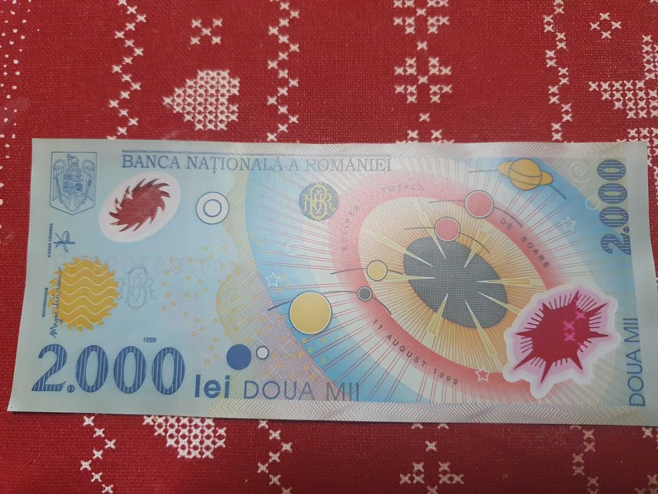 Bancnote de 2.000 lei cu eclipsa