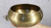 Bol Tibetan cantator handmade mediu 11 cm singing bowl set ciocanel
