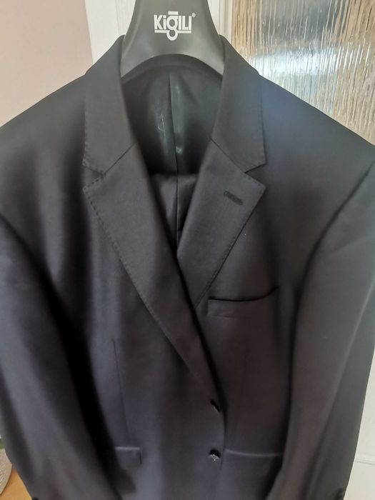 Луксозен мъжки костюм Kiğılı голям номер САКО и ПАНТАЛОН тъмно син