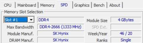 Оперативная память SK Hynix DDR4-2666 8gb 4x2