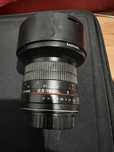 Vand samyang 14 mm 2.8 manual canon