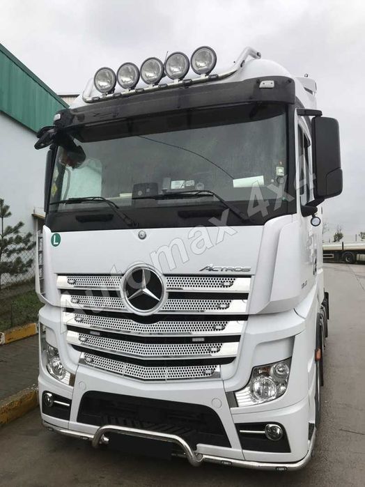 Bullbar, bara inox proiectoare plafon Mercedes Actros MP4 2011+