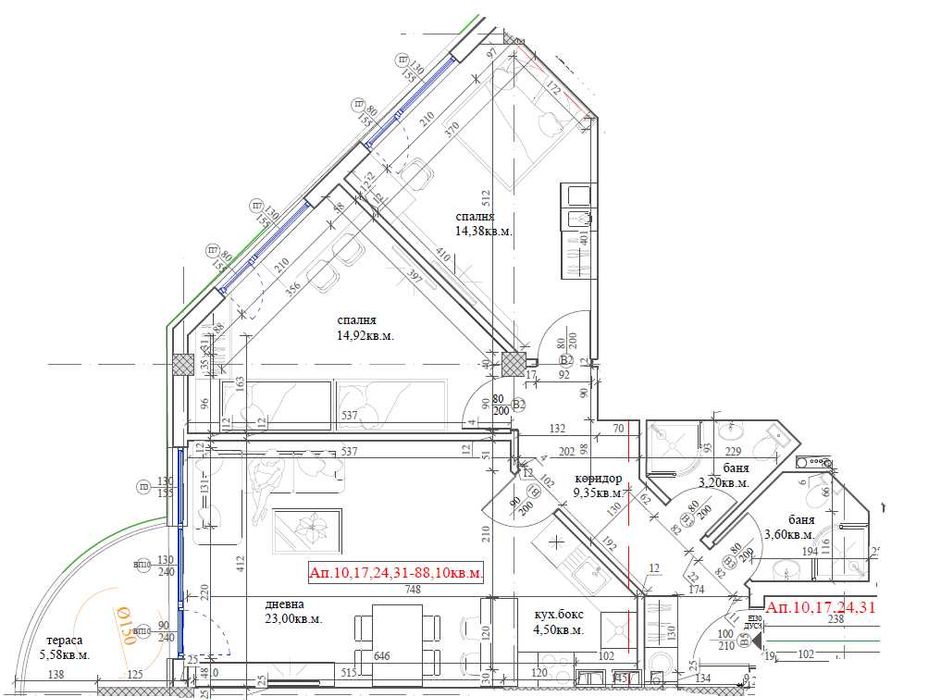 Продава се Тристаен апартамент в София, Дружба 1 - 95 кв.м за 1802 €/кв.м - Снимка #5