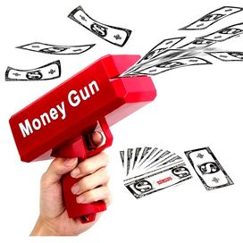 Диско парти Пистолет изстрелване на пари Super Gun пистолет за пари