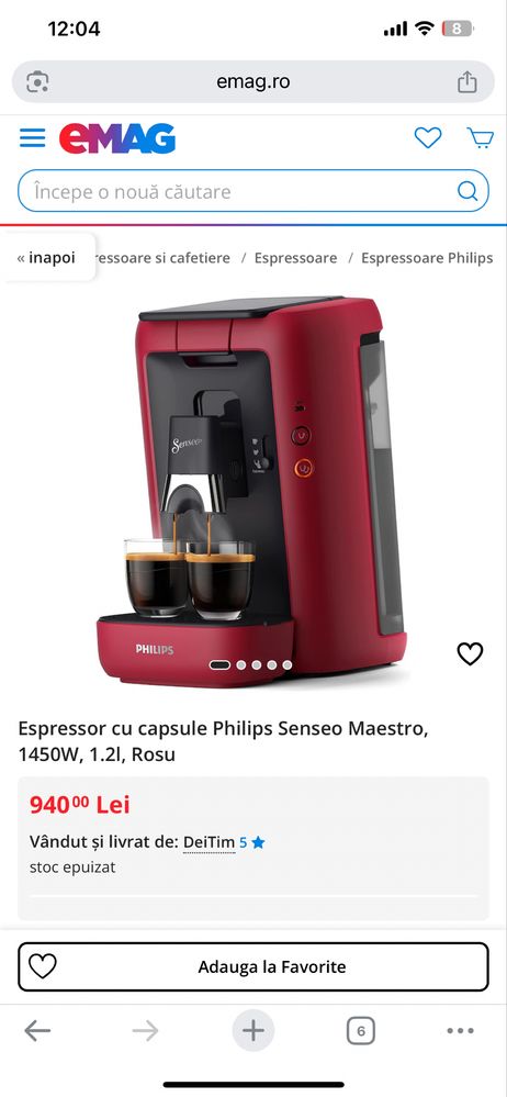 Philips senseo maestro aparat cafea