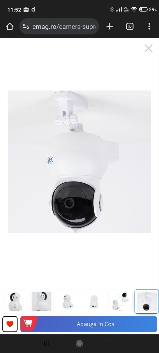 Camera supraveghere video PNI IP930W 1080P 2 MP cu IP P2P PTZ wireless