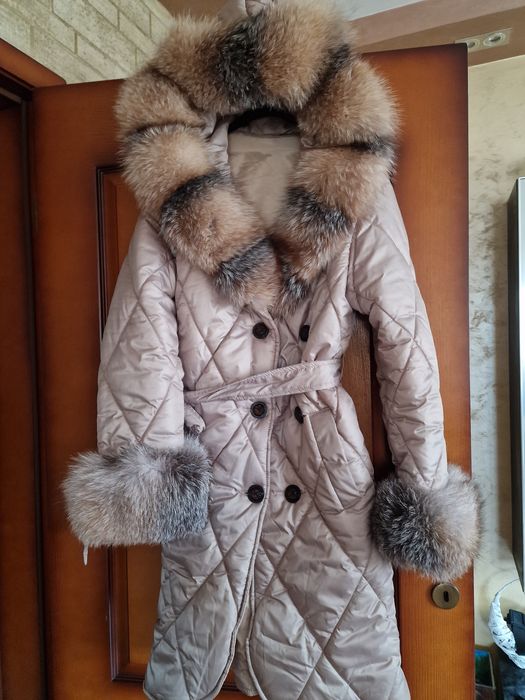 Палто с естествен косъм