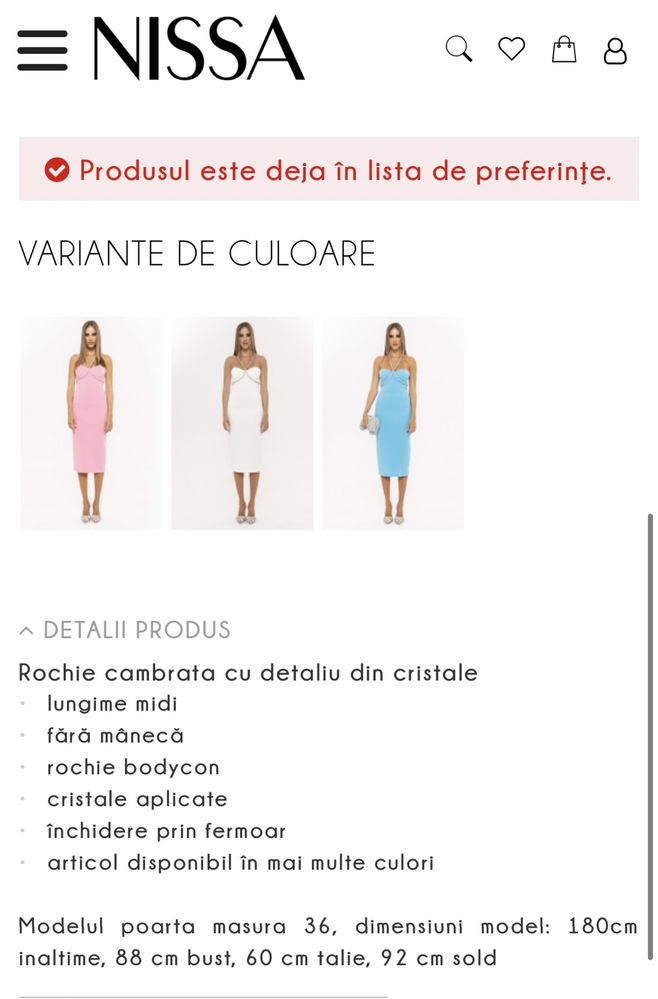 Rochie cambrata NISSA 36