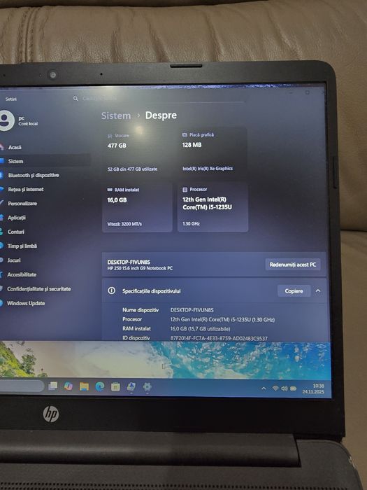 Black Friday, HP 250 G9, i5-1234U, ram 16gb, ssd 512gb, bat 4h