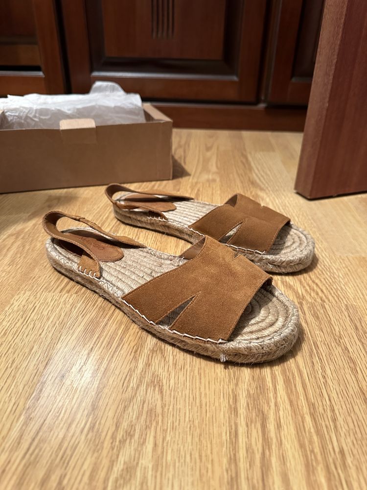 Espadrile piele Mango