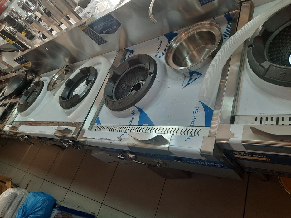 Газовая вок плита  90см