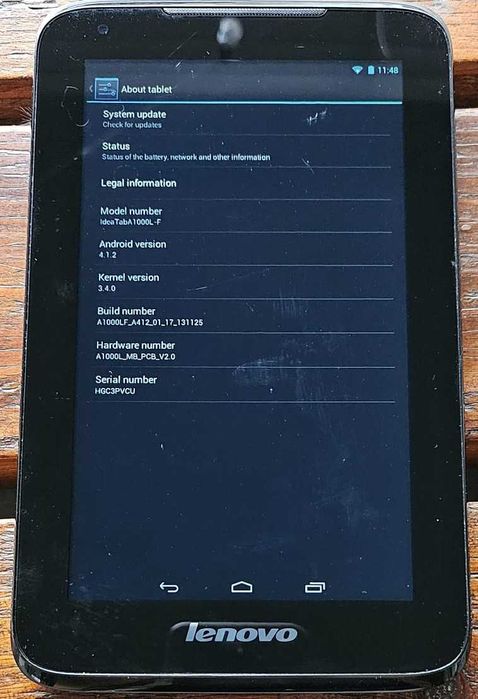 Tableta Lenovo Idea TabA1000L-F 7" WiFi Android