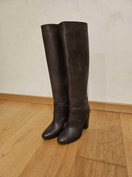 испански високи ботуши естествена кожа 38