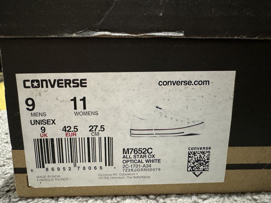 Tenisi Converse All Star Ox unisex culoare Optical White marimea 42.5