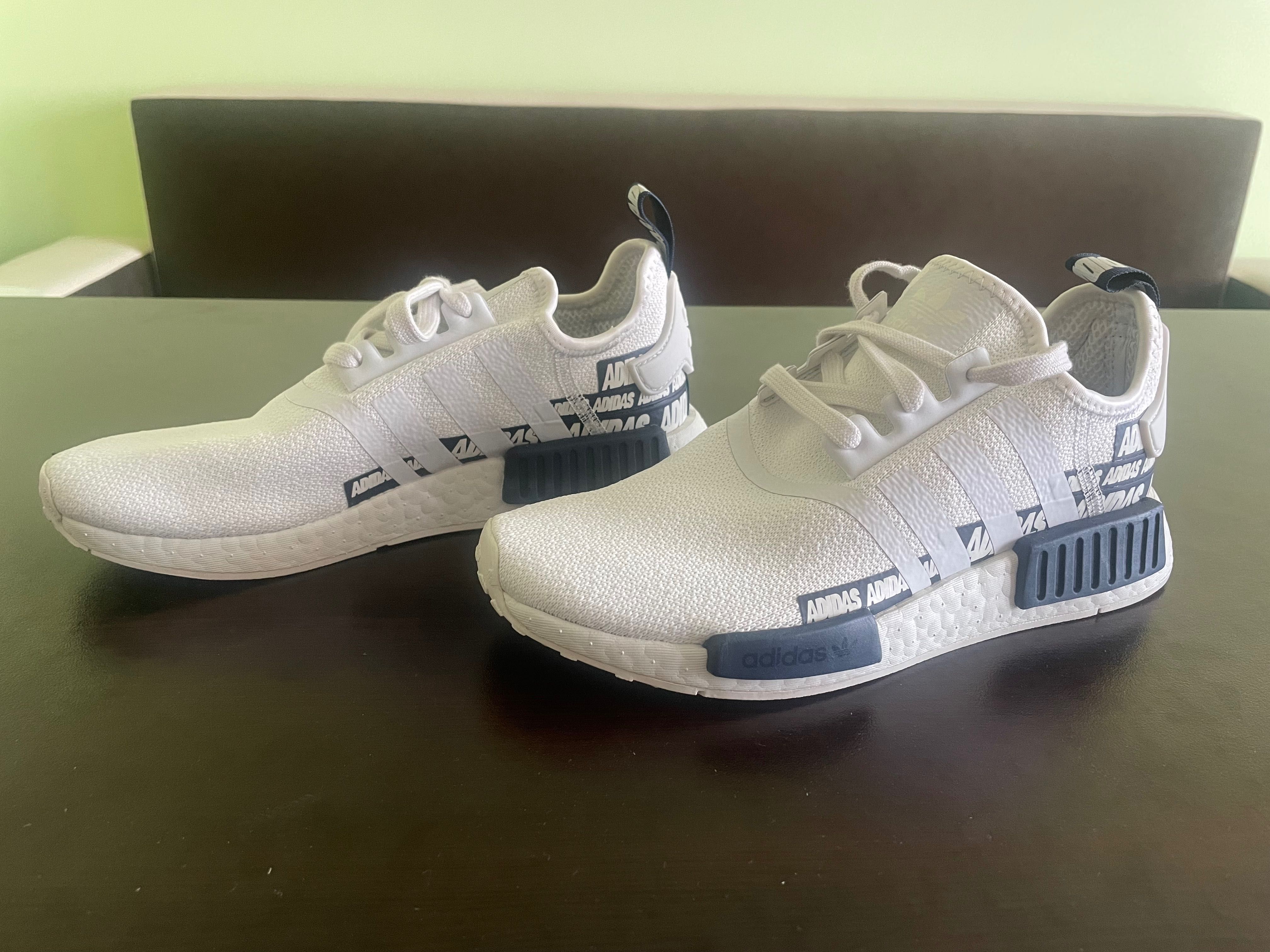 Маратонки Adidas NMD R1 - White/Azure , Номер : 39.1/3