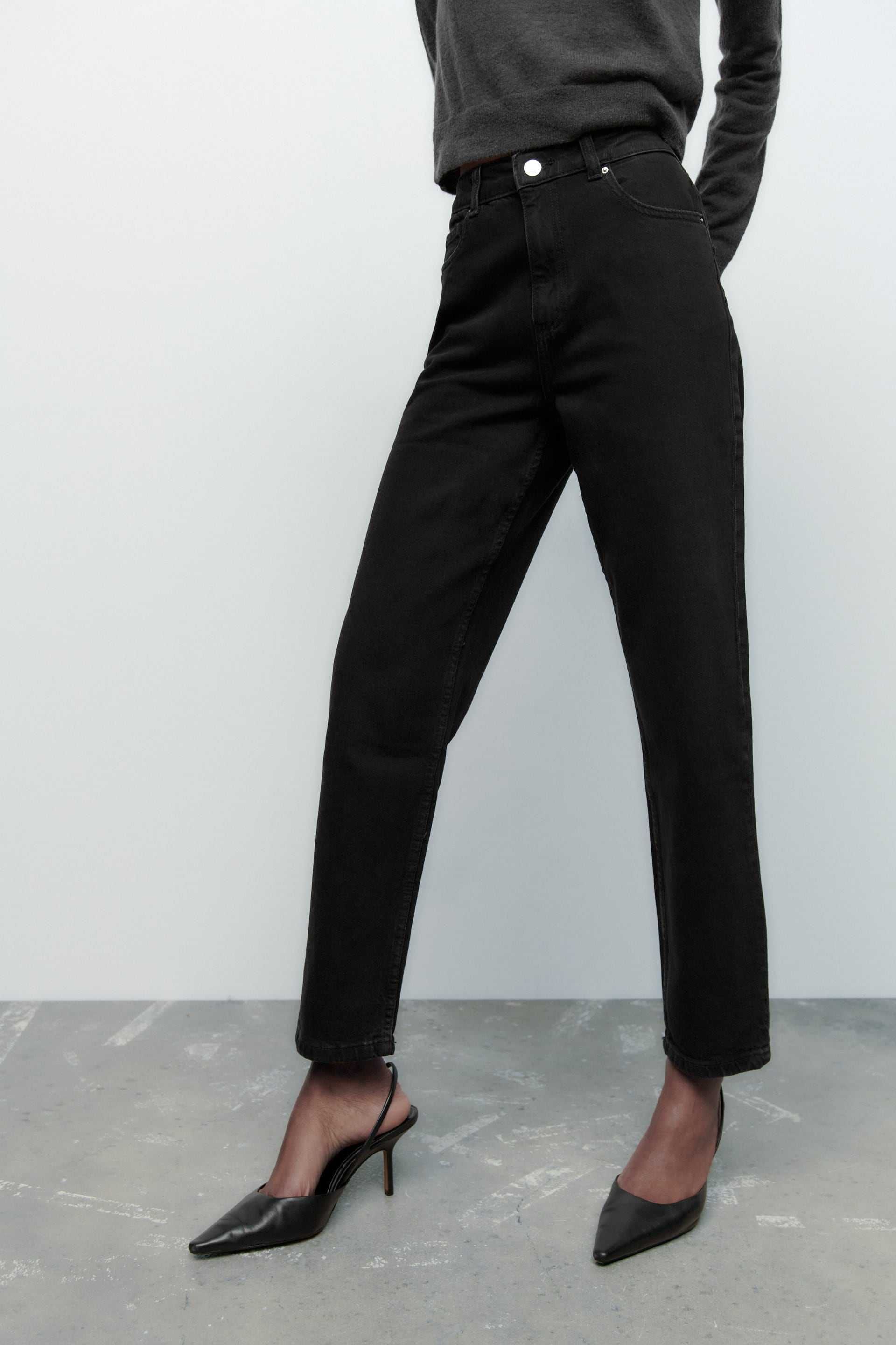 Нови Zara дънки Mom Fit, размер L/XL