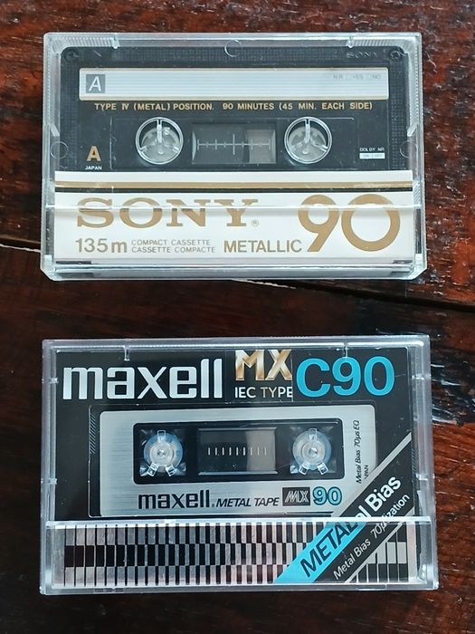 Lot de 2 casete audio METAL, Sony și Maxell de 90min. Made in Japan