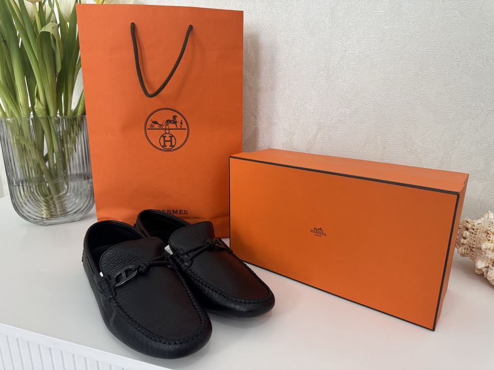 Hermes мужские мокасины 45 р