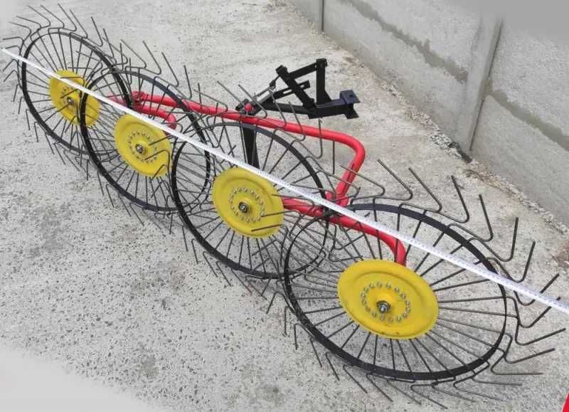 Grebla motocultor sau tractoras cu 4 sori
