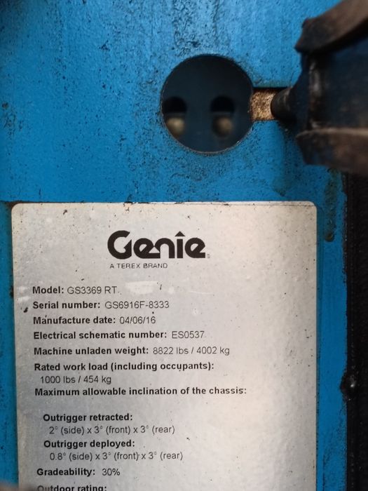 Nacelă diesel  Genie GS3369 RT (4*4)