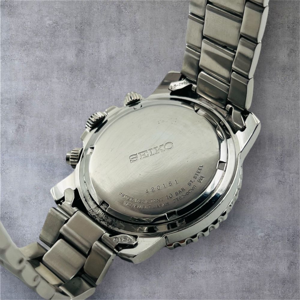 Seiko Chrnongraph Black Dial 43mm мъжки часовник
