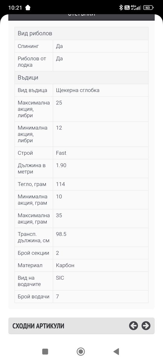 Спининг въдица select