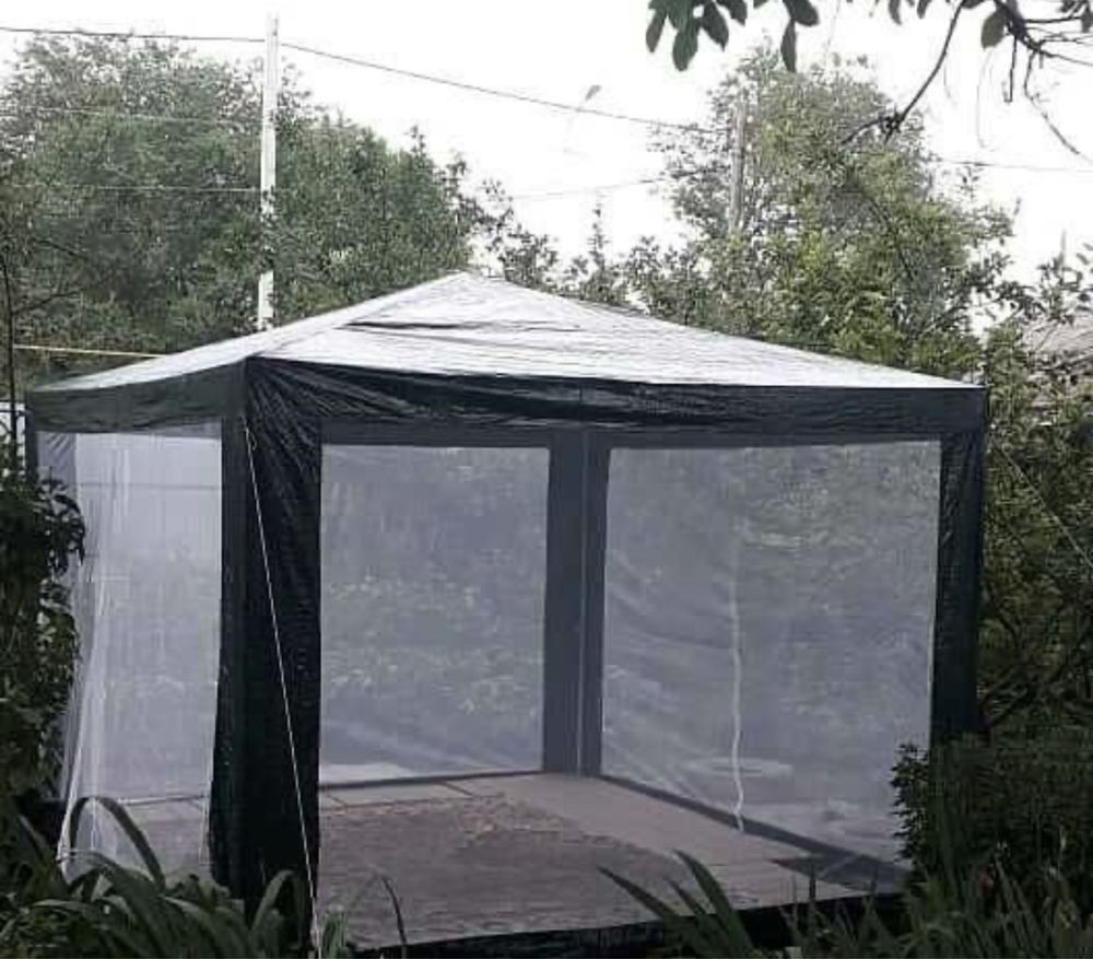 Павильон садовый с антимоскитной сеткой 3х2,4х2,4 м