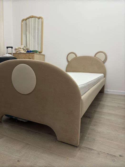 Детская кровать медвежонок с ортопедическим матрасом. Бренд Аскона