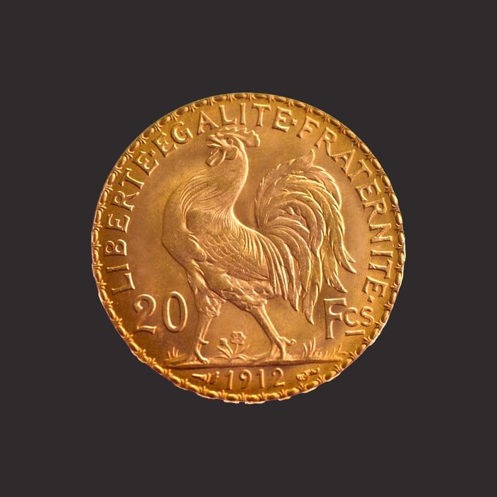 Moneda 20 franci francezi, Marianne, aprx.6,45gr. TVA 0%-IN STOC