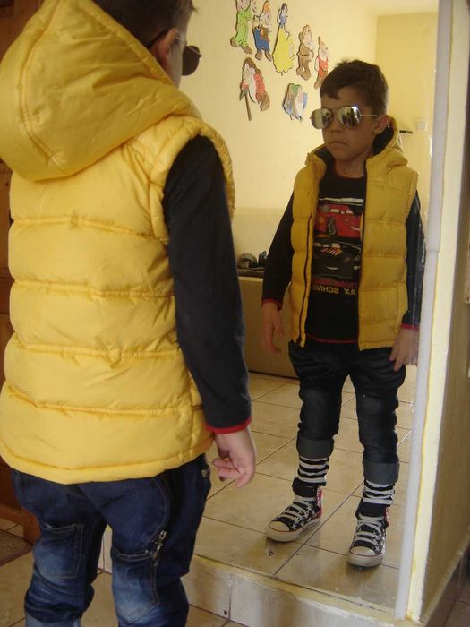 Blugi skinni pantaloni cu turul lasat, marime 110, 4-5 ani