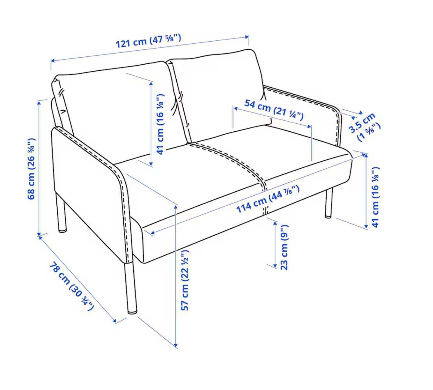 Canapea GLOSTAD IKEA 2 locuri