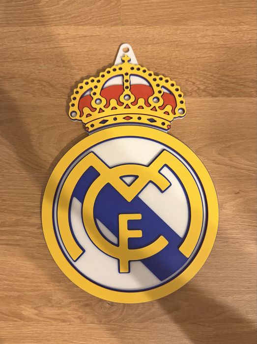 Panou Logo/Badge Real Madrid 3D cu agatatoare