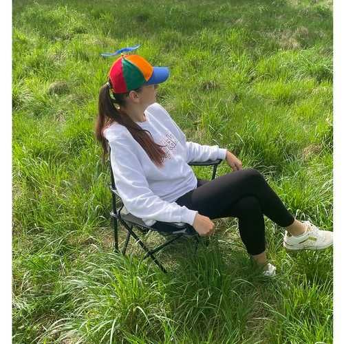 Рибарски стол, сгъваем стол с поставка за чаша, до 100 кг, Trizand