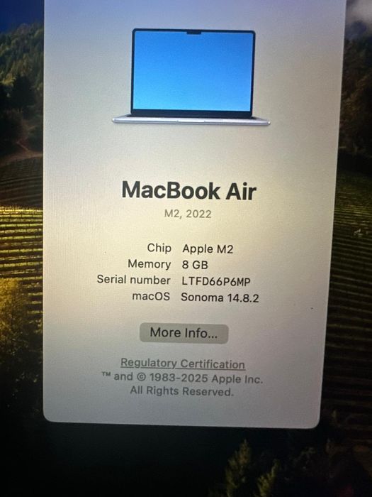 Macbook Air A2681 13" M2