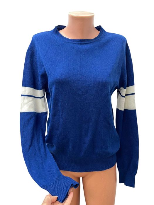 HOSBJERG размер S / M дамски кашмирен пуловер 100% КАШМИР син