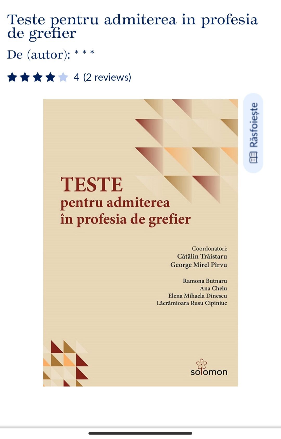 Teste pentru admiterea în profesia de grefier