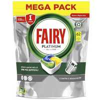 Таблетки за съдомиялна Fairy Platinum, Капсули, 62 броя