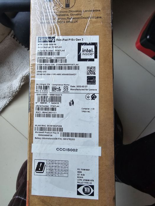 Lenovo P15v Gen2 Intel 11800H