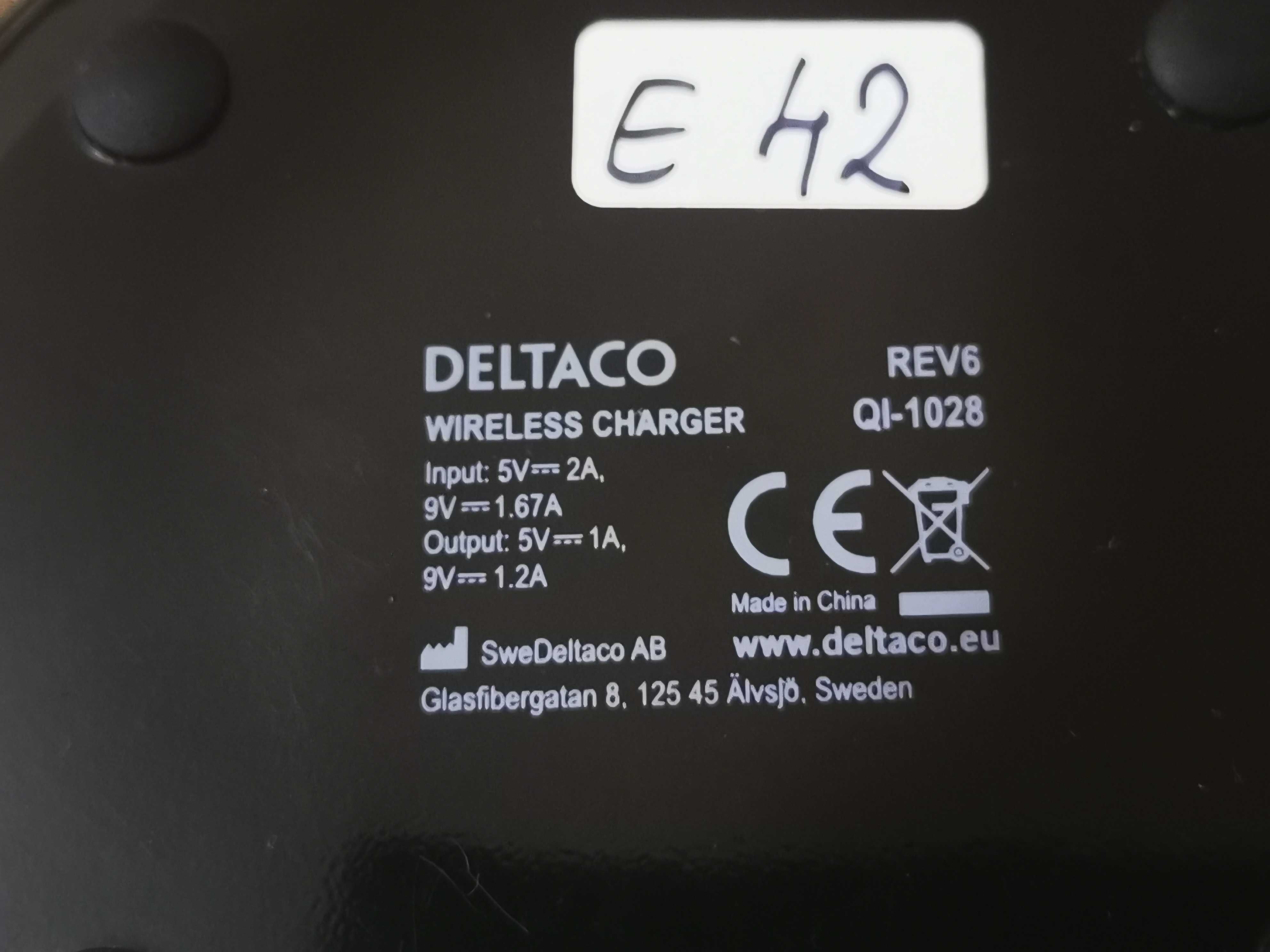 DELTACO Wireless Fast-charger for iPhone and Android, 10W fuctional