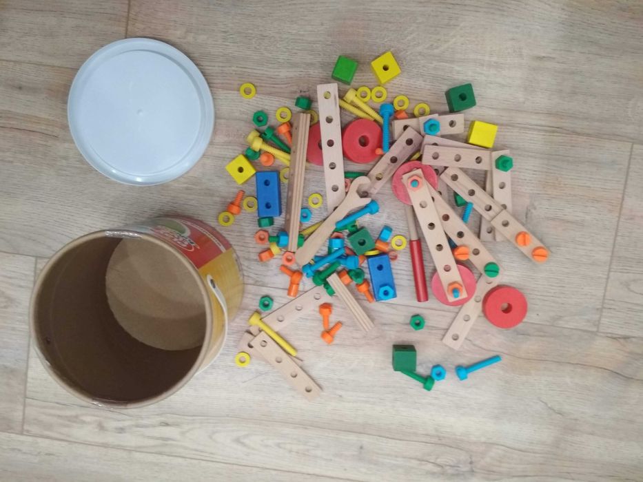 Playtive junior VIGA toys construction block set дървен конструктор