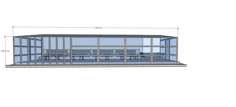 Цялостна остъклена конструкция за лятна градина