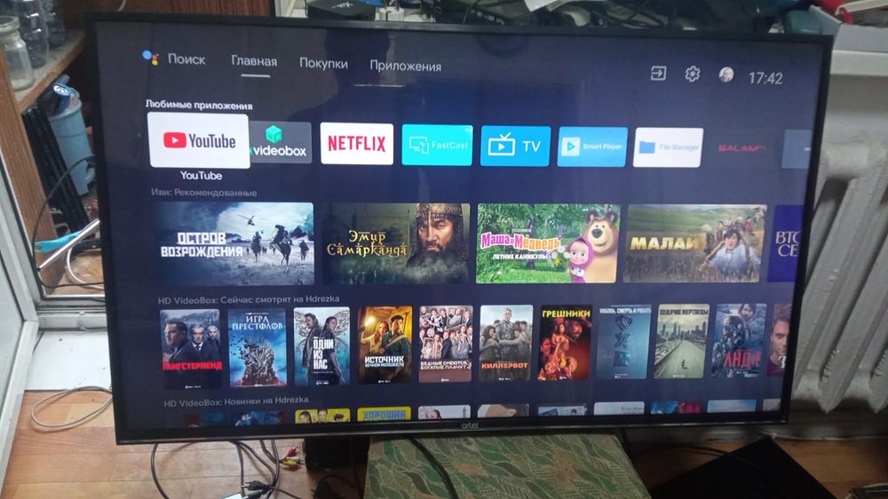 Смарт телевизор Artel 110 см smart tv WiFi YouTube
