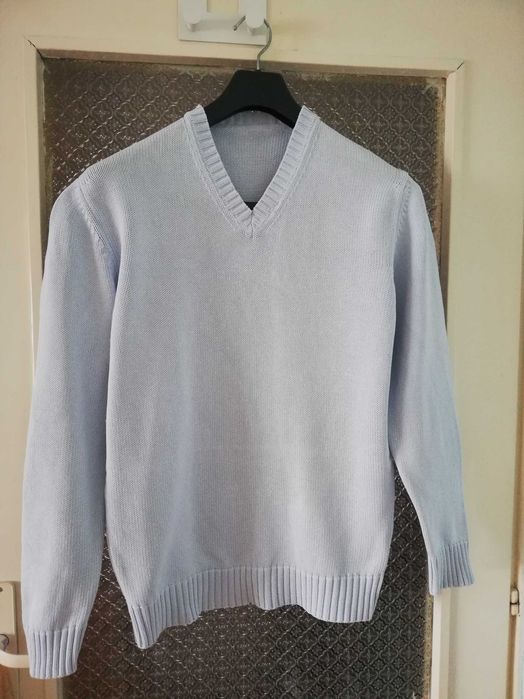 Мъжки пуловер L-XL 100% памук НОВ