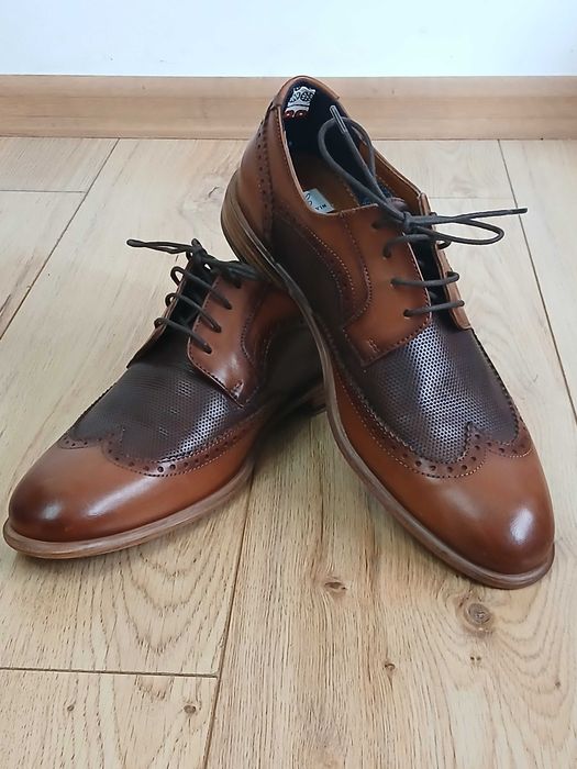 Pantofi barbatesti Pat Calvin eleganti maro- NOU