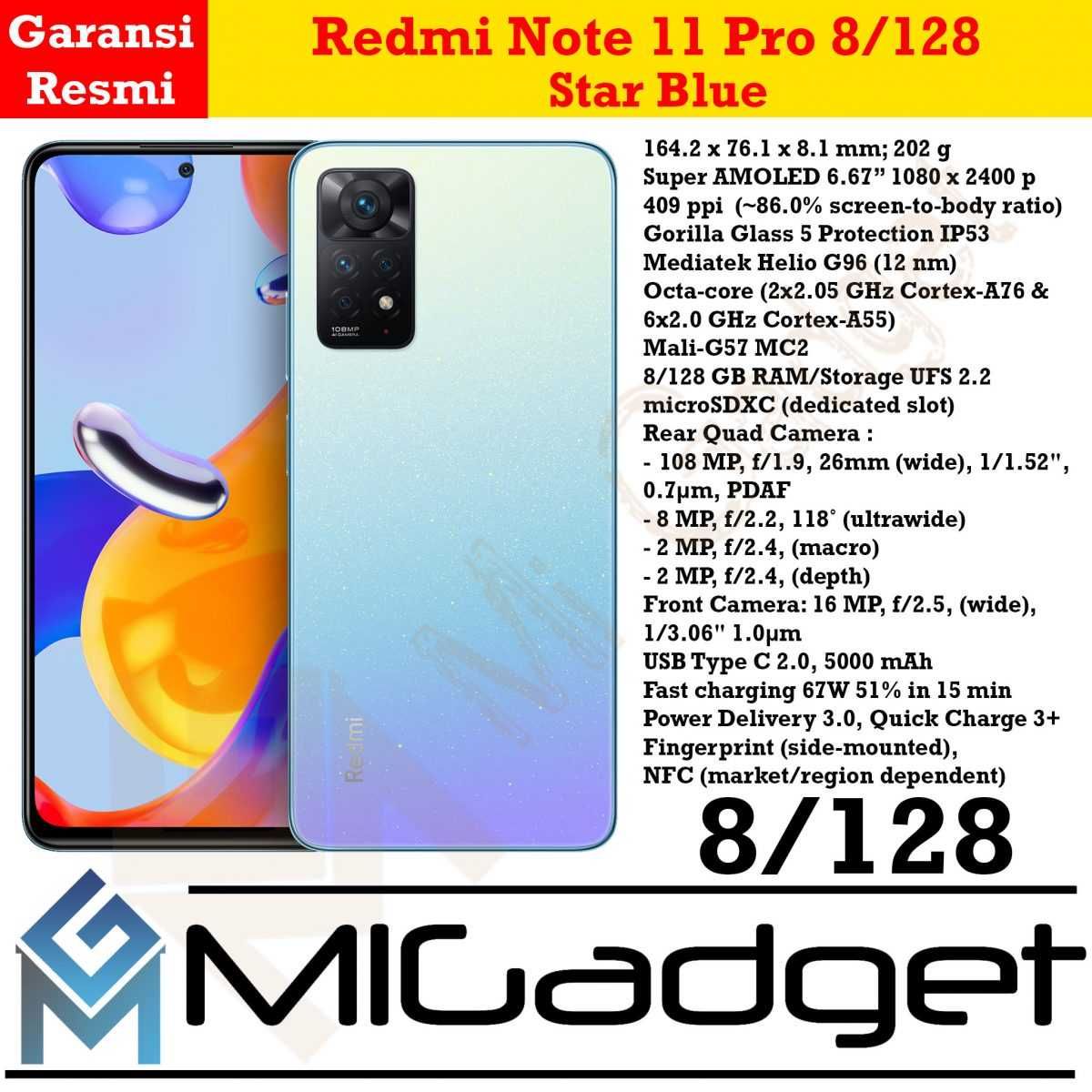 Redmi Note 11 Pro 8/128 Blue Star новый