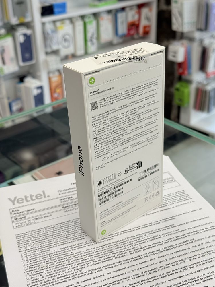 Ape iPhone 16 128GB Black Чисто Нов