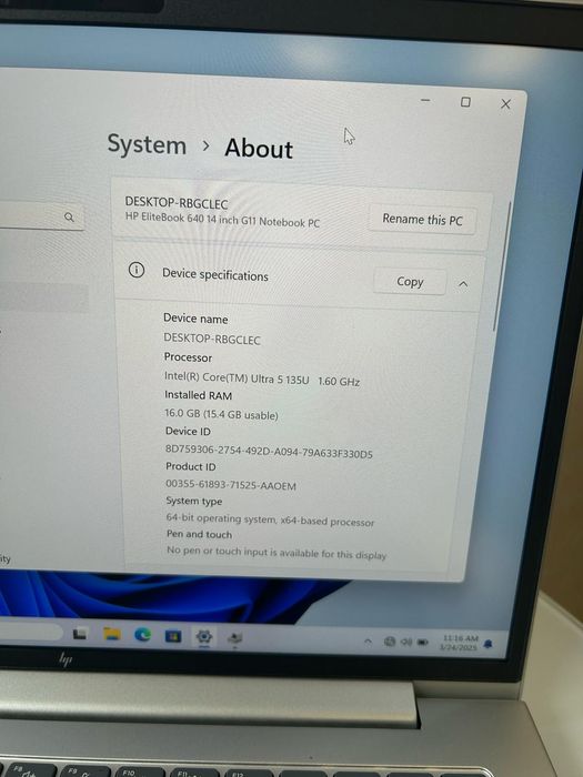 Laptop HP Elitebook 640 G11 Amanet BKG