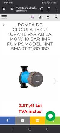 Pompa circulatie NMT SMART 32/80-180